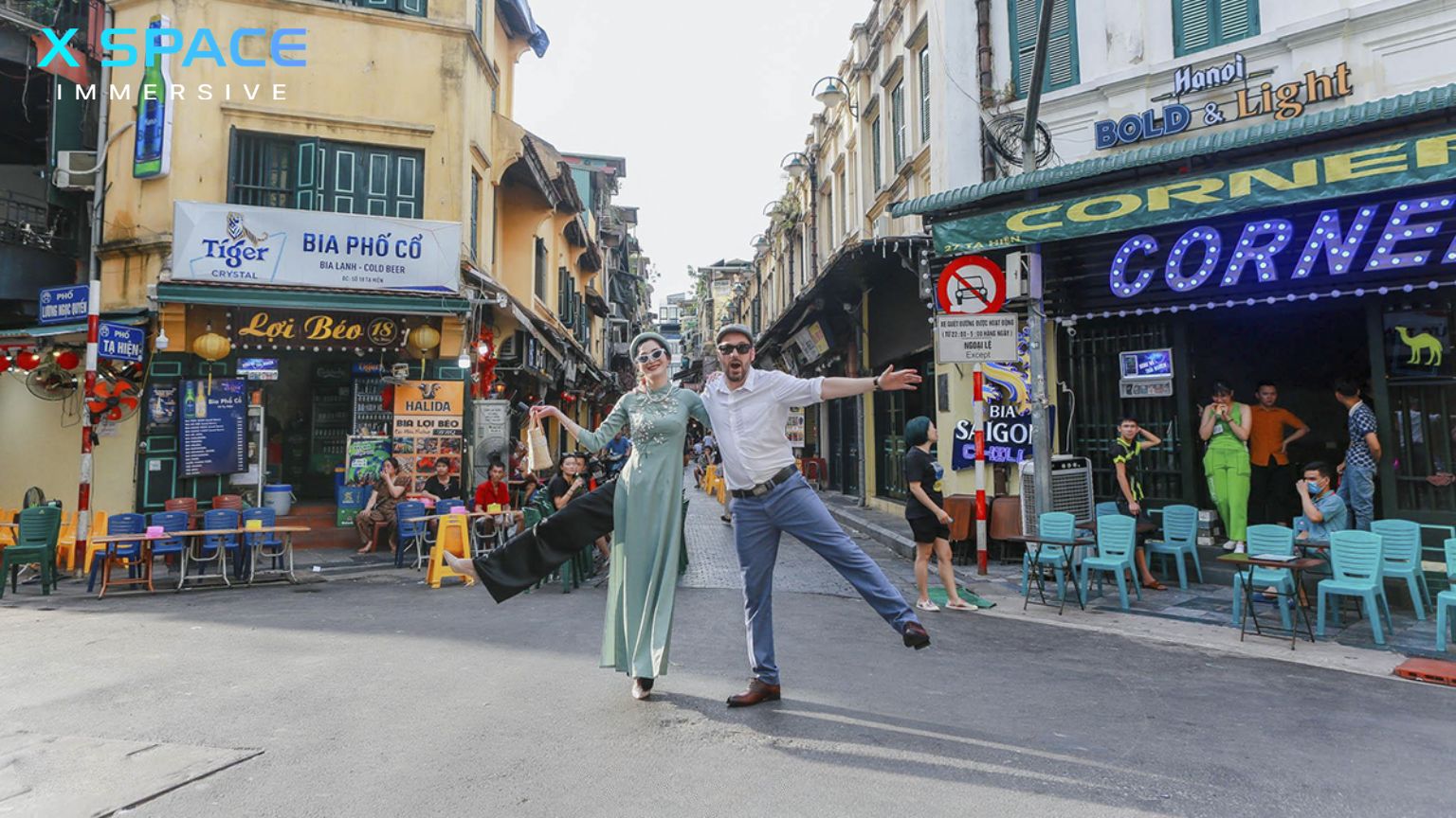 Historic Hanoi Old Quarter featuring traditional houses and bustling streets