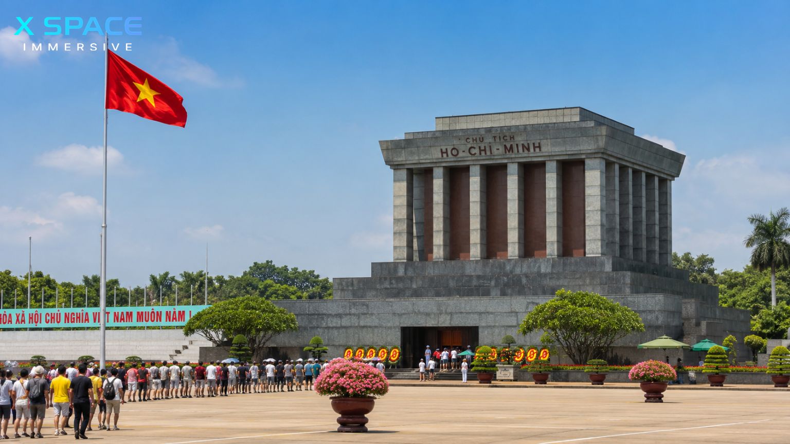 Ho Chi Minh Mausoleum in Ba Dinh Square Hanoi Vietnam