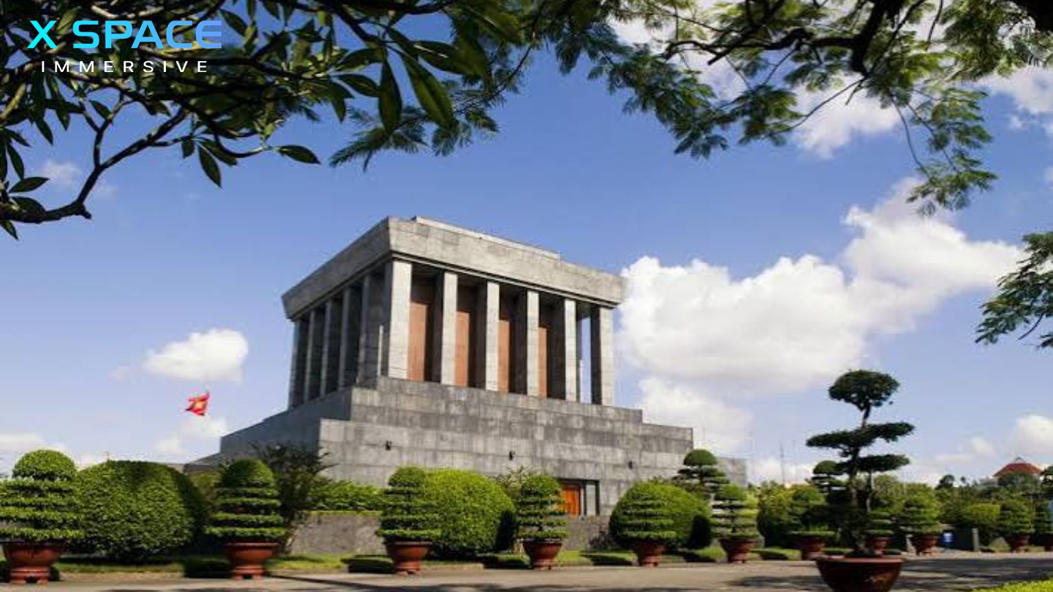 Ho Chi Minh Mausoleum in Ba Dinh Square Hanoi Vietnam