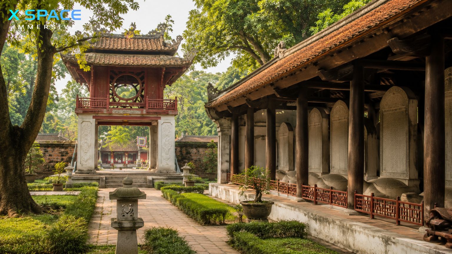 Temple of Literature historical landmark in Hanoi Vietnam