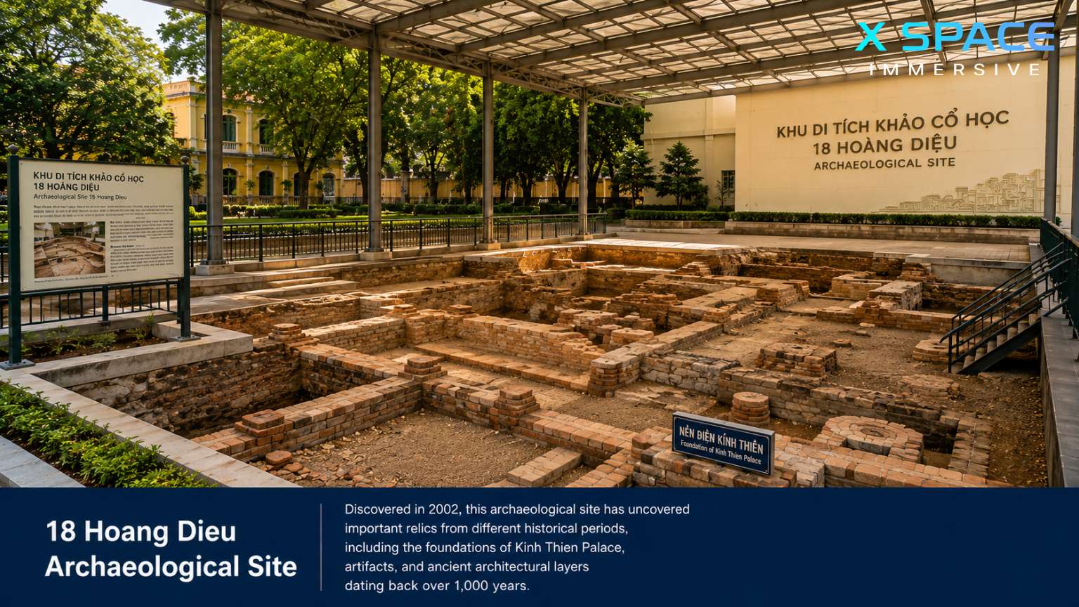 18 Hoang Dieu archaeological site at the Imperial Citadel of Thang Long featuring ancient royal palace remains