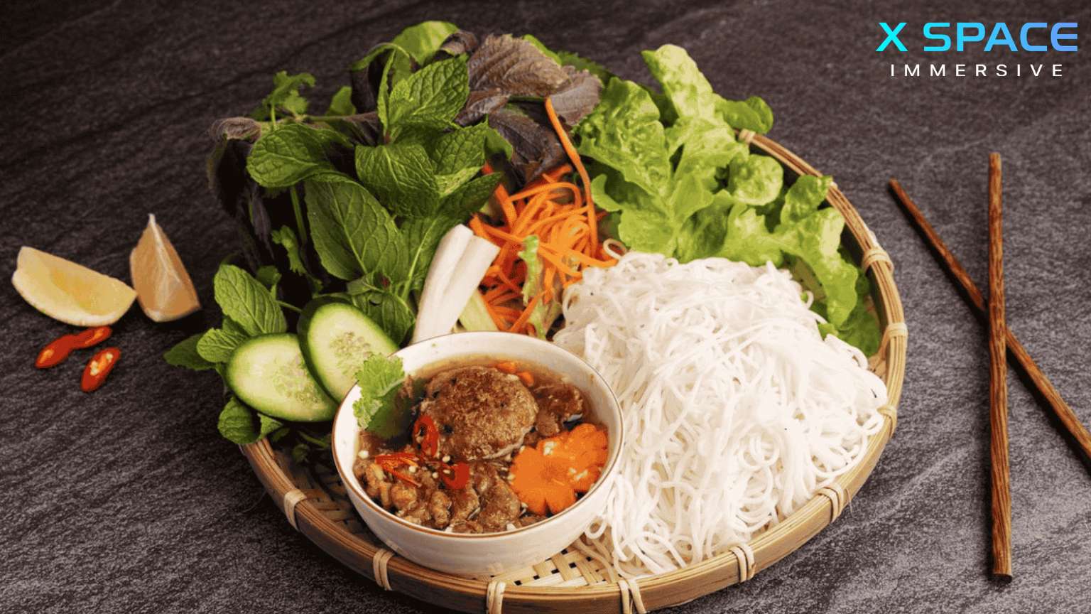 Bun Cha - the famous grilled pork dish in Hanoi