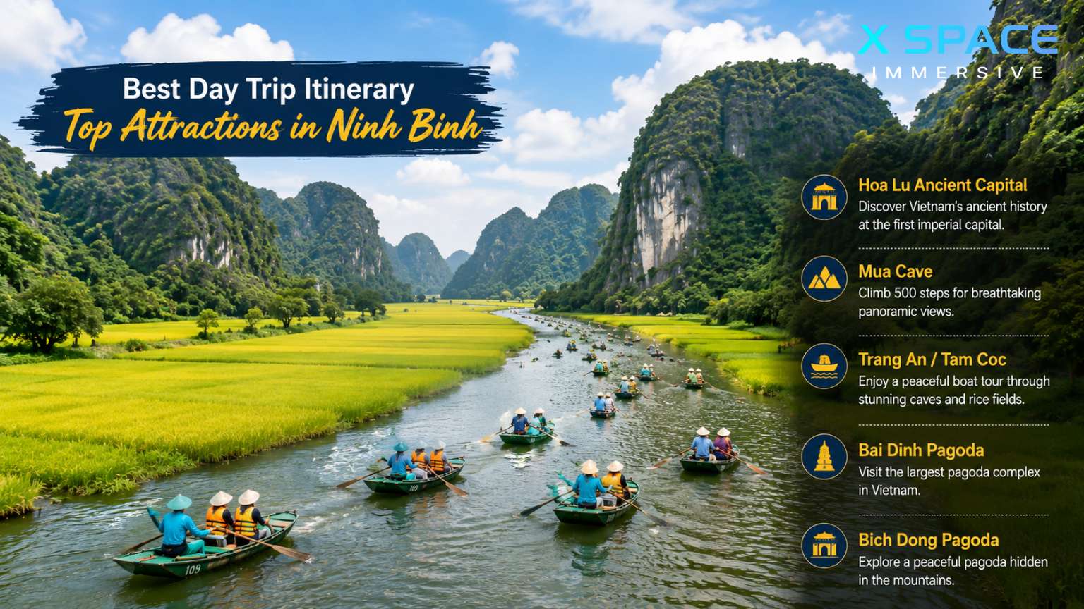 Limousine van from Hanoi to Ninh Binh – comfortable transportation for a day trip from Hanoi to Ninh Binh