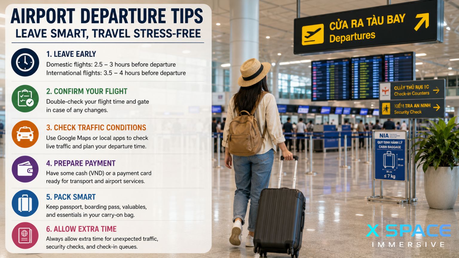 Essential travel tips before departing from Noi Bai International Airport in Hanoi