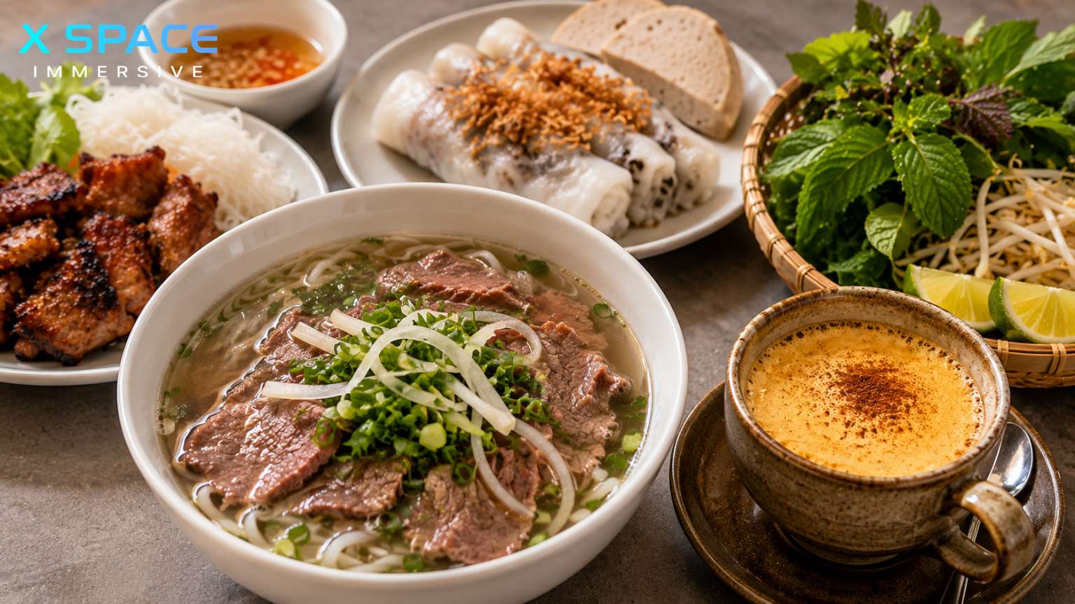 Pho, bun cha, banh cuon and egg coffee in Hanoi
