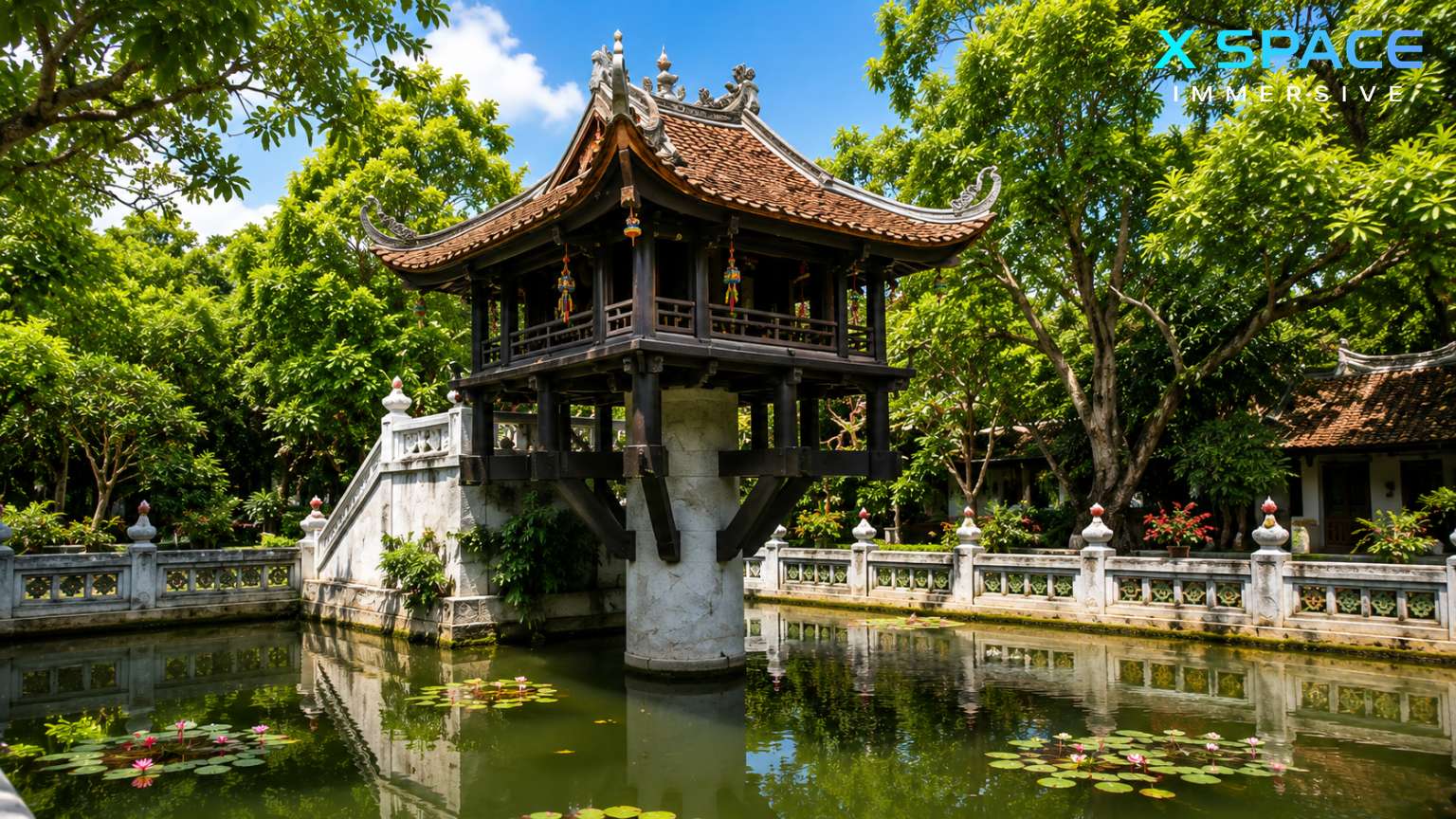 One Pillar Pagoda near Ho Chi Minh Mausoleum in Hanoi, Vietnam