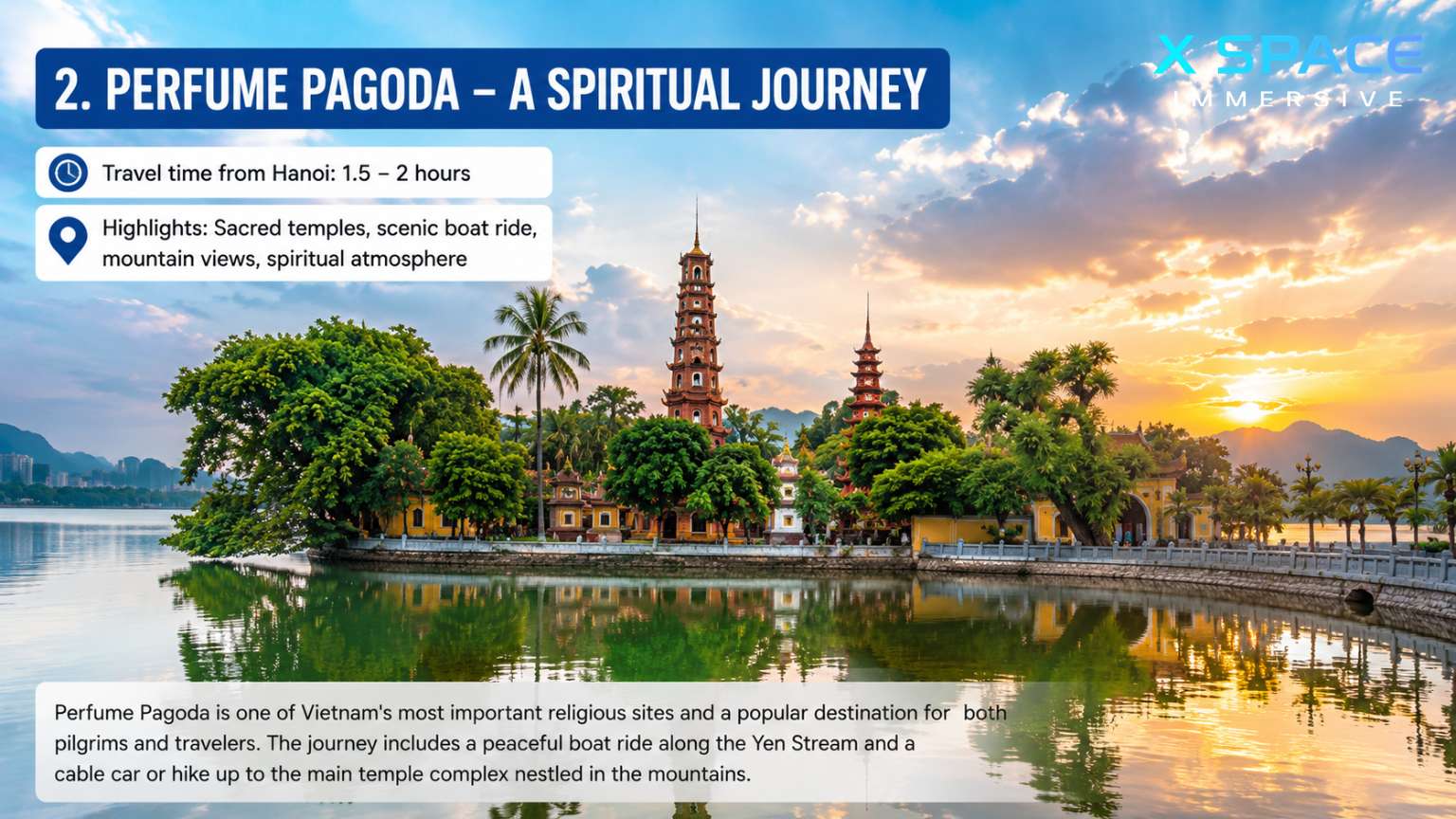 Perfume Pagoda day trip from Hanoi with peaceful temples, Yen Stream boat ride and mountain scenery