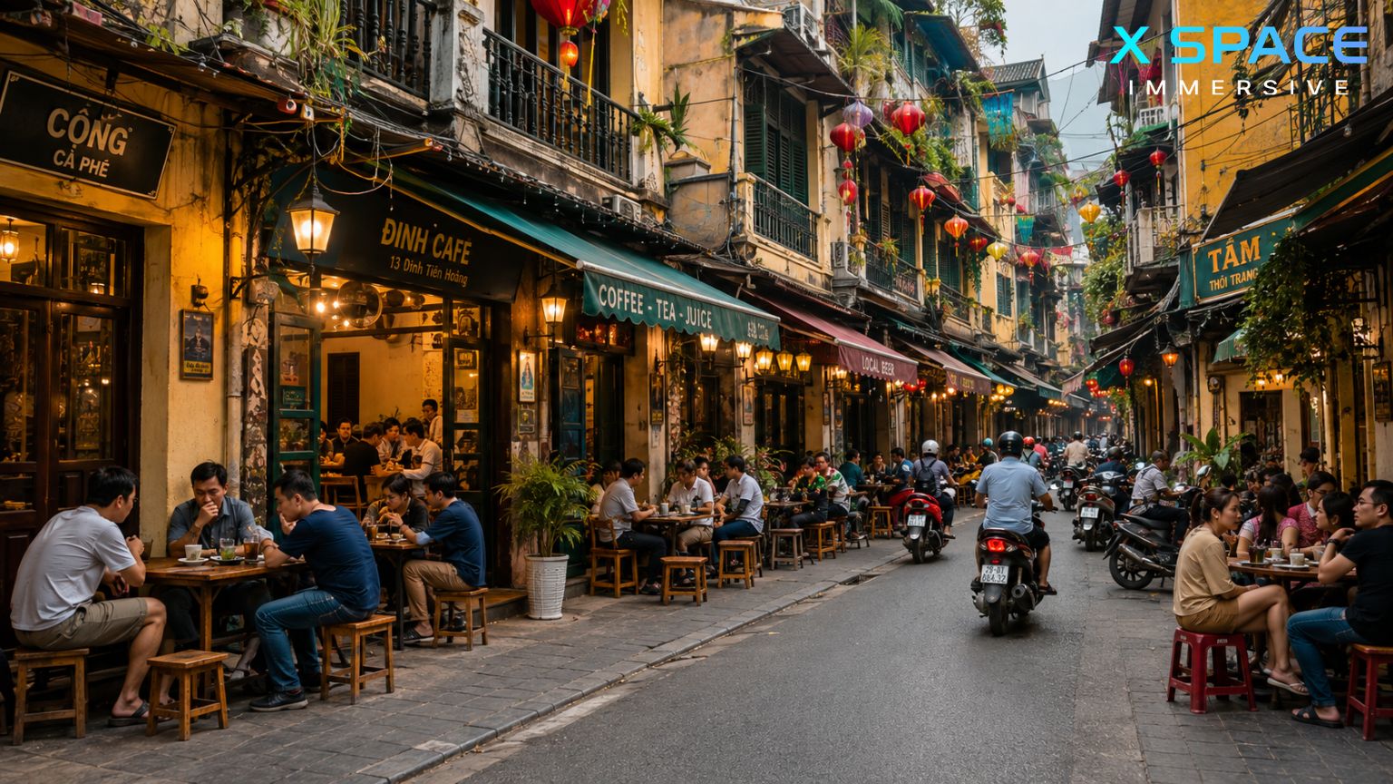Local cafés serving the best coffee in Hanoi Old Quarter with vibrant street views and authentic coffee culture