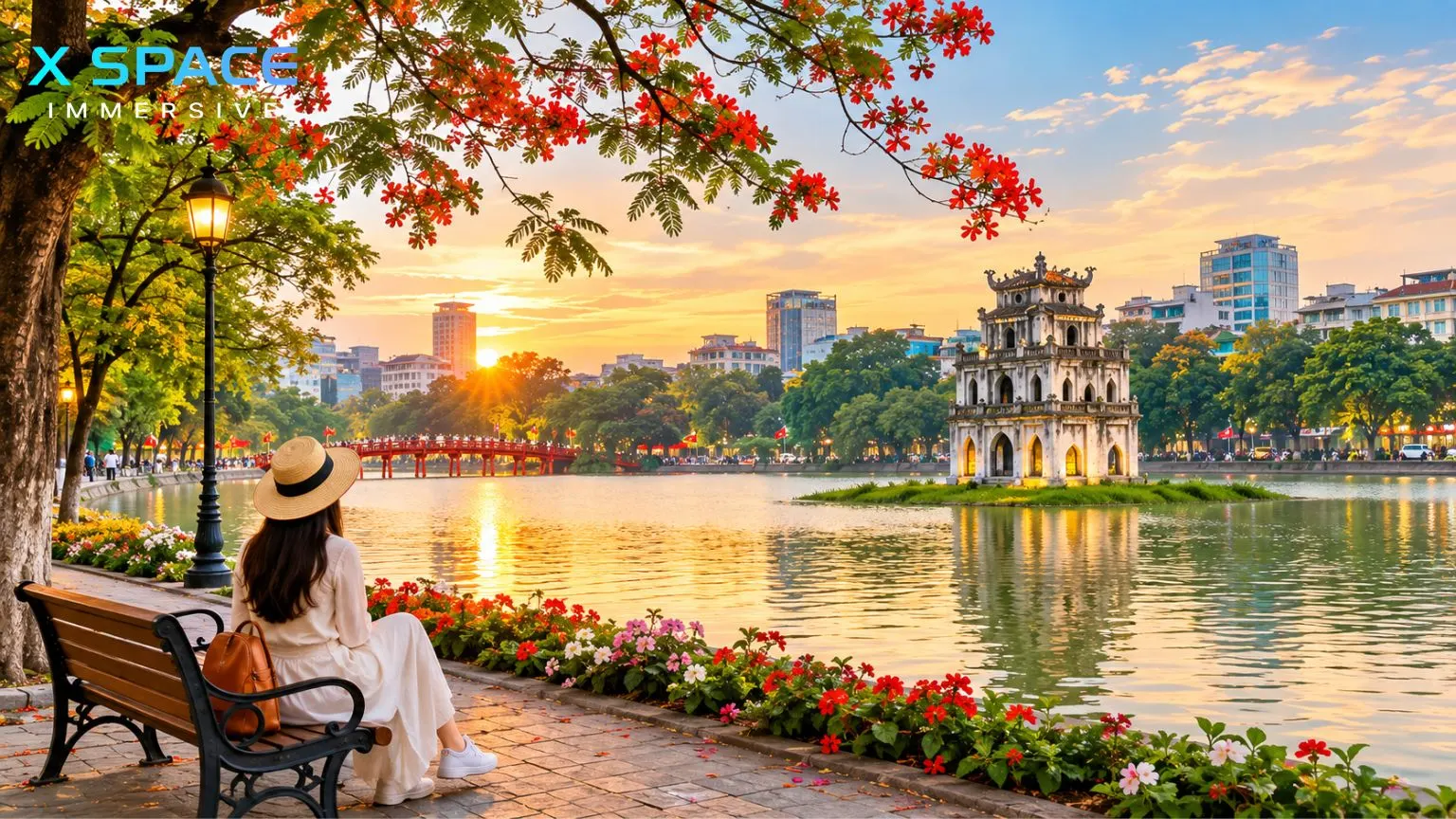 Best time to visit Hanoi with a scenic city view