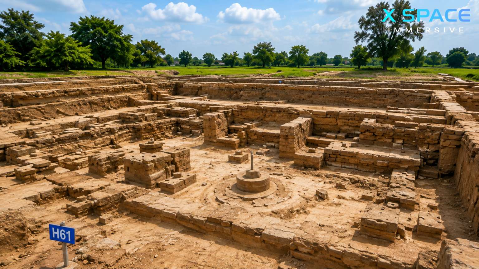 Archaeological excavation at Co Loa Citadel revealing traces of the ancient settlement