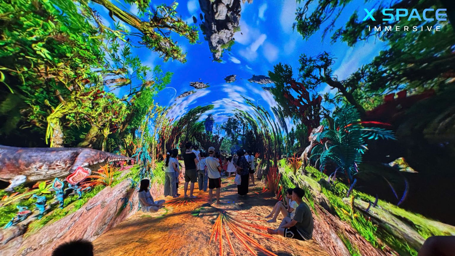 Experience X Space Immersive in Hanoi featuring interactive digital art and immersive visual installations