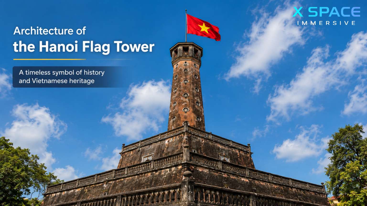 Overview of Flag Tower Hanoi, one of the most iconic historical landmarks in Vietnam