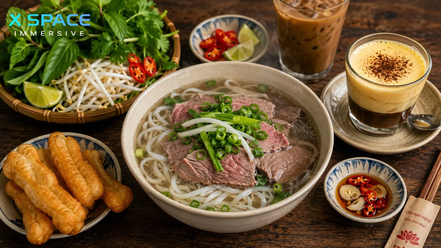 Traditional Hanoi pho and Vietnamese breakfast during 48 hours in Hanoi
