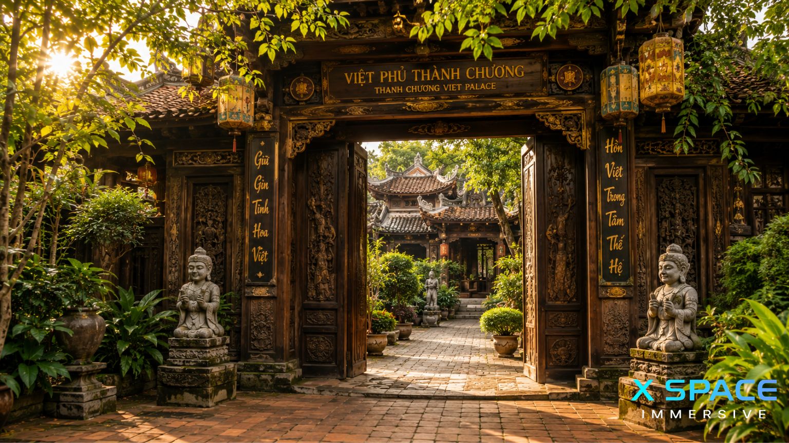 Entrance to Thanh Chuong Viet Palace, also known as Viet Phu Thanh Chuong Palace near Hanoi