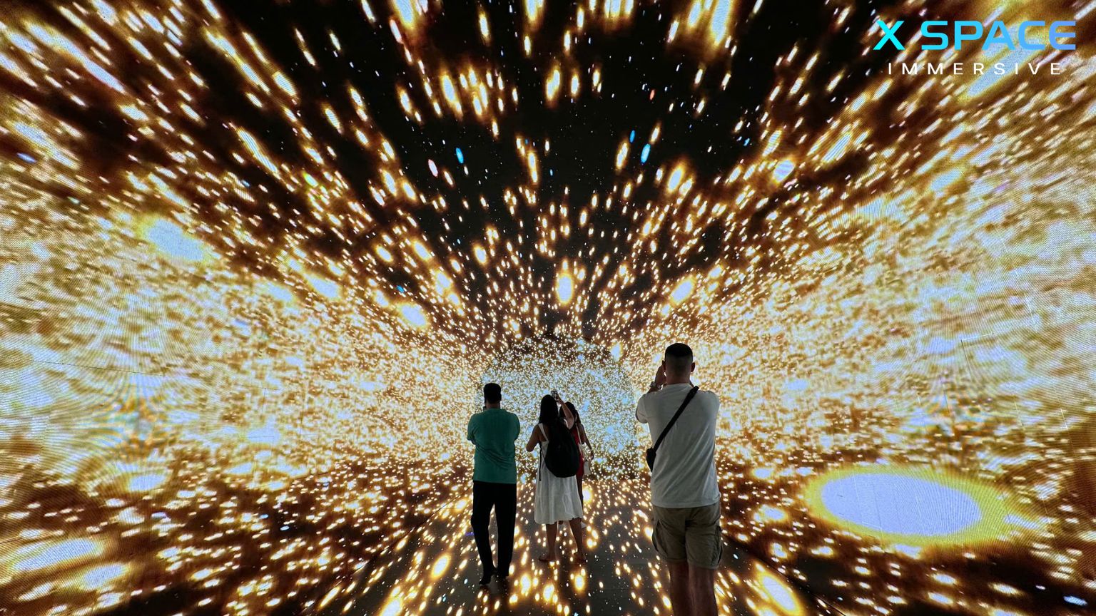 Visitors enjoying the X Space Immersive experience in Hanoi